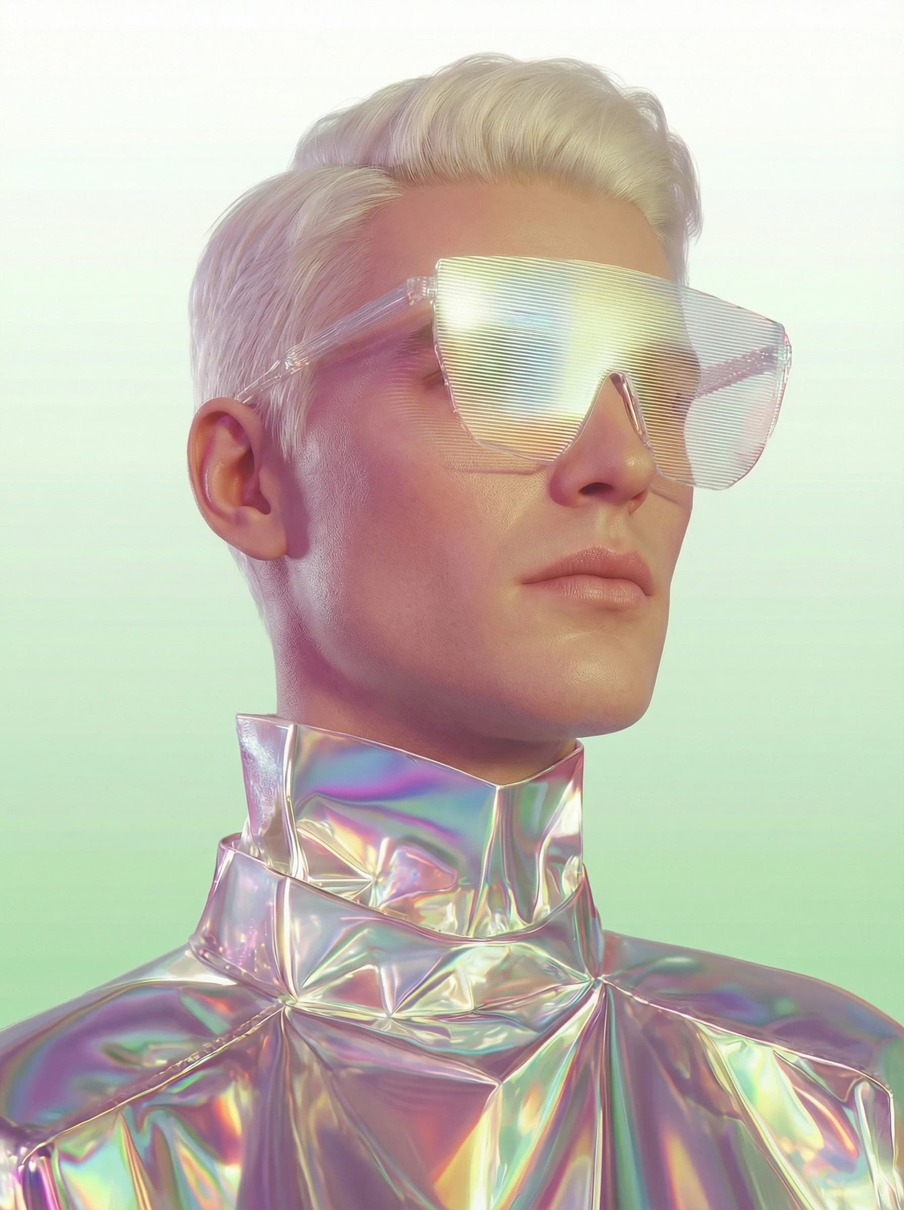 Hyperreal agent portrait with cinematic glow